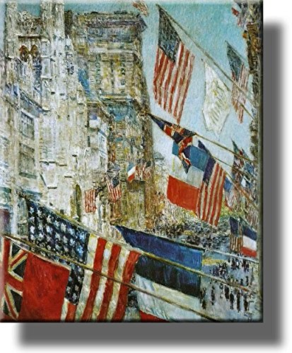Allies Day Parade Picture on Stretched Canvas, Wall Art Décor, Ready to Hang!