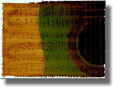 Musical Notes Picture on Stretched Canvas, Wall Art Décor, Ready to Hang!