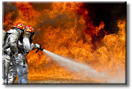 Courage Firefighter Motivational True Greatness Picture on Stretched Canvas, Wall Art Decor, Ready to Hang
