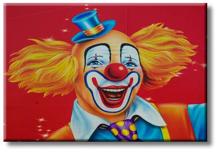 Children's Favorite Clown Lovely Picture on Stretched Canvas, Wall Art Décor, Ready to Hang