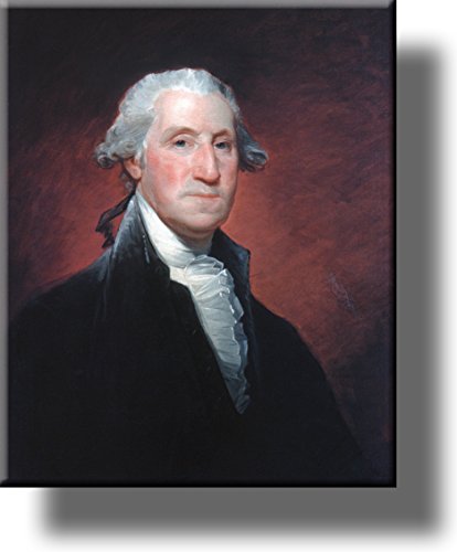 George Washington Portrait by Stuart Picture on Stretched Canvas, Wall Art Décor, Ready to Hang!