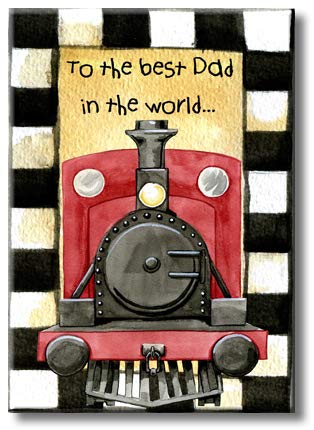 Best Dad in The World Picture on Stretched Canvas, Wall Art Décor, Ready to Hang