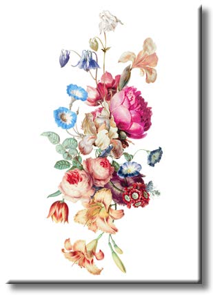 Floral Art Picture on Stretched Canvas, Wall Art Décor, Ready to Hang
