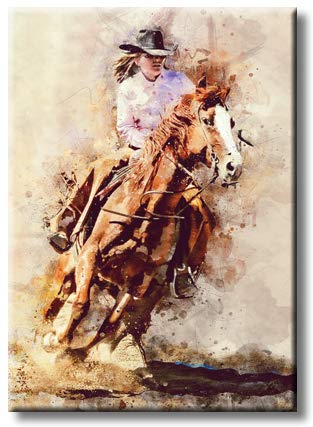 Cowgirl, Picture on Stretched Canvas, Wall Art Décor, Rredy to Hang