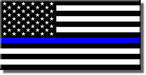 Blue Lives Matter, Thin Blue Line Picture on Stretched Canvas, Wall Art Décor, Ready to Hang