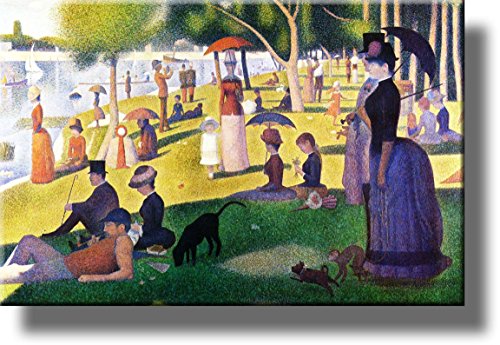 Sunday Afternoon on the Island of La Grande-Jatte by Georges Seurat Picture on Stretched Canvas, Wall Art Décor, Ready to Hang!