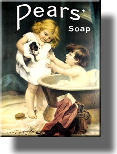 Pears Soap Vintage Bathroom Picture on Stretched Canvas, Wall Art Décor, Ready to Hang!