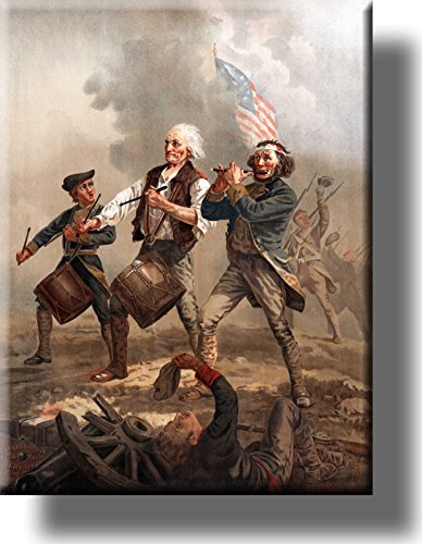 Yankee Doodle and Washington Civil War Battle Picture Made on Stretched Canvas Wall Art Decor Ready to Hang!.