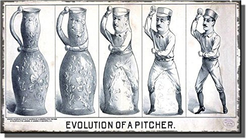 Baseball - Evolution of a Pitcher Painting on Stretched Canvas, Wall Art Decor Ready to Hang!.