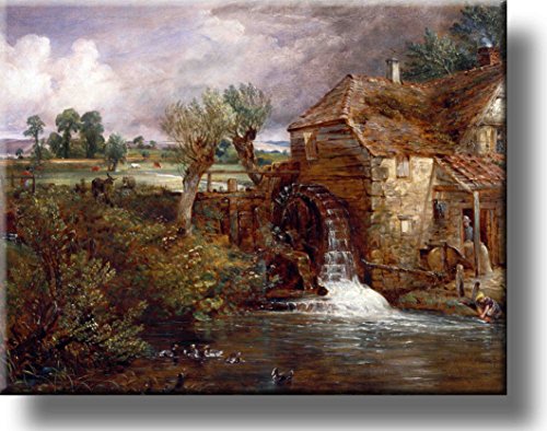 Parham Mill Painting Picture on Stretched Canvas, Wall Art Décor, Ready to Hang!