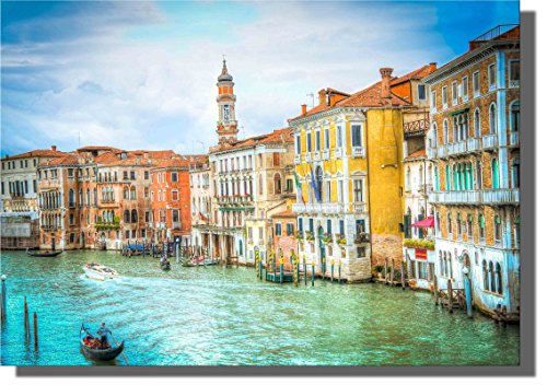 Venice Italy Gondola 3 PC Picture on Stretched Canvas, Wall Art Decor, Ready to Hang!.