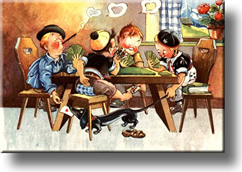 Playing Poker Picture on Stretched Canvas, Wall Art Décor, Ready to Hang!