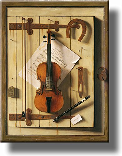 Still Life Violin Picture on Stretched Canvas, Wall Art Décor, Ready to Hang!