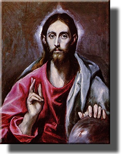 Jesus Christ by El Greco Wall Art Picture on Stretched Canvas, Ready to Hang!.
