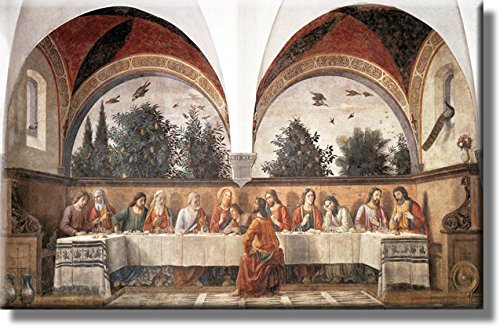 The Last Supper by Domenico Ghirlandaio Picture on Stretched Canvas, Wall Art Décor, Ready to Hang!