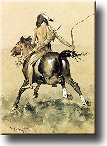Going to the Buffalo Hunt Picture on Stretched Canvas, Wall Art Décor, Ready to Hang!