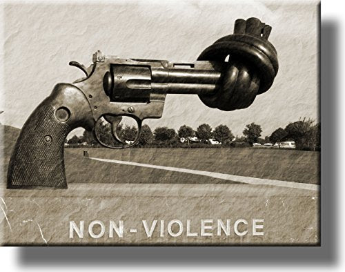 Non-violence Gun Picture on Stretched Canvas, Wall Art Décor, Ready to Hang!
