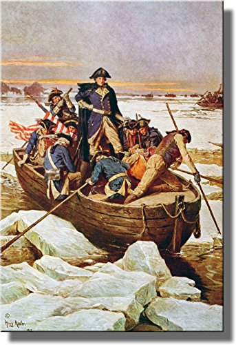 George Washington Crossing Delaware Picture Made on Stretched Canvas Wall Art Decor Ready to Hang!.