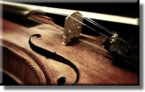 Violin Close Up Picture on Stretched Canvas, Wall Art Décor, Ready to Hang