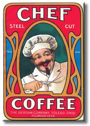 Best Kitchen Chef Coffee Elegant Sign Picture on Stretched Canvas, Wall Art Décor, Ready to Hang