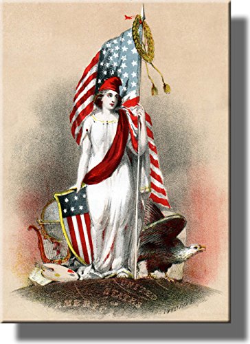 Stars and Stripes Forever Picture on Stretched Canvas, Wall Art Décor, Ready to Hang!