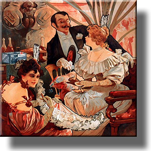 Elegant Biscuits Champagne Party Picture on Stretched Canvas, Wall Art Décor, Ready to Hang!