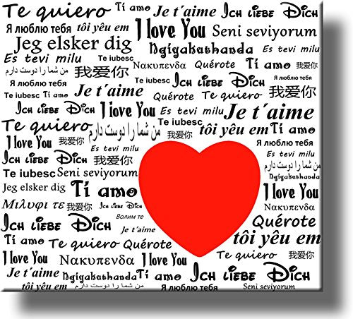 I Love You Sign Picture on Stretched Canvas, Wall Art Décor, Ready to Hang!