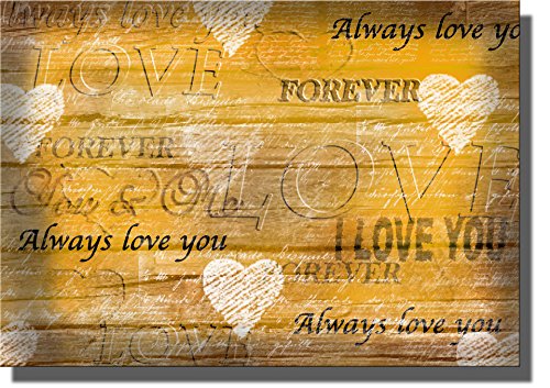 Always Love You, I Love You Forever Sign, Wall Picture on Stretched Canvas Art Ready to Hang!