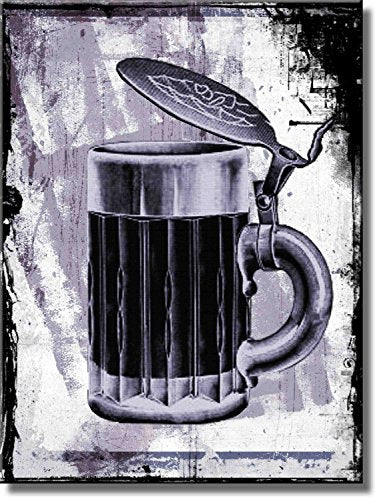 Vintage Beer Iron Stein Mug Picture on Stretched Canvas, Wall Art Décor, Ready to Hang