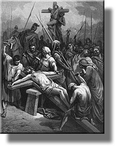Crucifixion of Jesus Christ, Picture on Stretched Canvas, Wall Art Décor, Ready to Hang!
