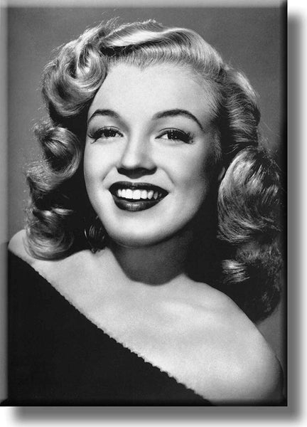 Marilyn Monroe Black and White Picture on Stretched Canvas, Wall Art Décor, Ready to Hang