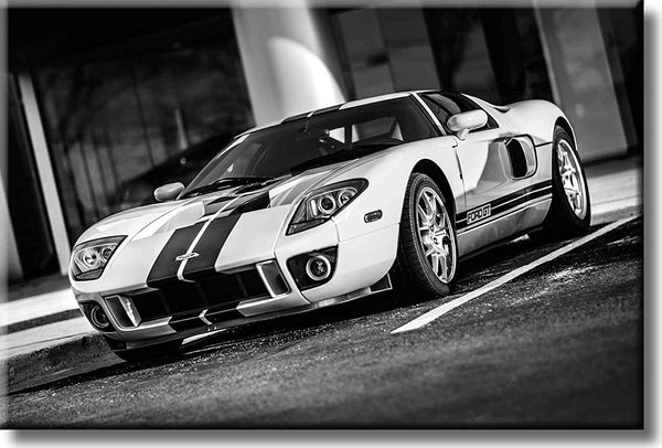 Ford GT Sports Car Picture on Stretched Canvas, Wall Art Décor, Ready to Hang