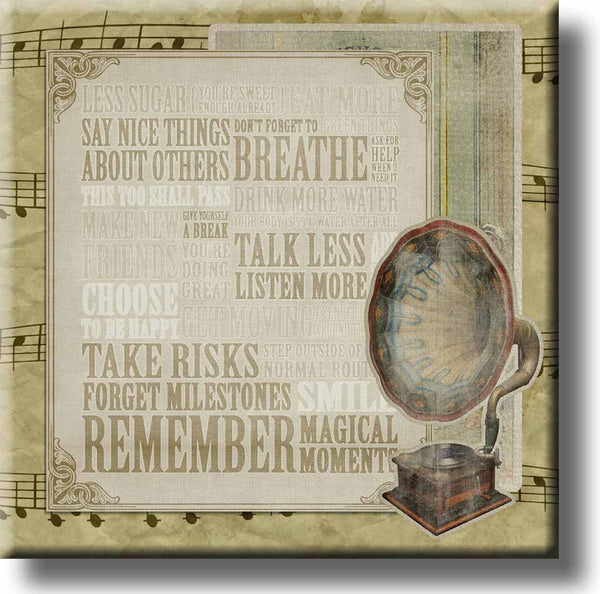 Life Inspiration Quote Picture on Stretched Canvas, Wall Art Décor, Ready to Hang