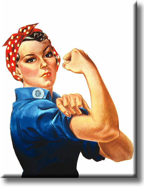We Can Do It, Women Power Picture on Stretched Canvas, Wall Art Décor, Ready to Hang
