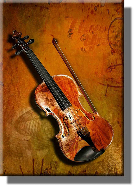 Antique Violin Vintage Picture on Stretched Canvas, Wall Art Décor, Ready to Hang