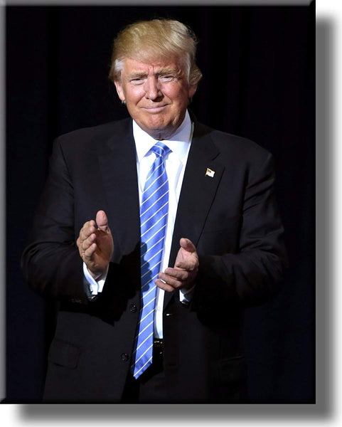 President Donald Trump Portrait Picture on Stretched Canvas Wall Art Décor, Ready to Hang!