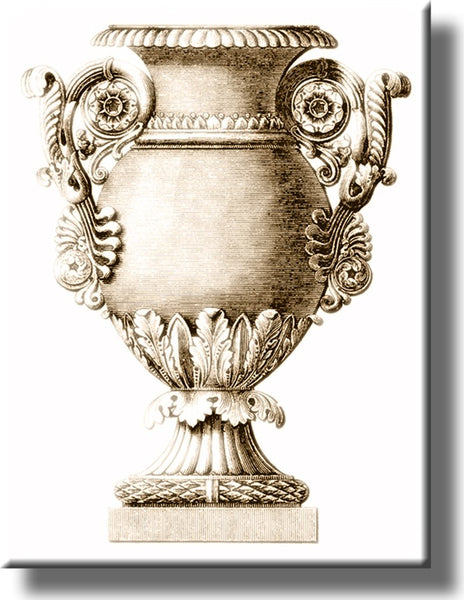 Antique Bowl Cup Picture on Stretched Canvas, Wall Art Décor, Ready to Hang
