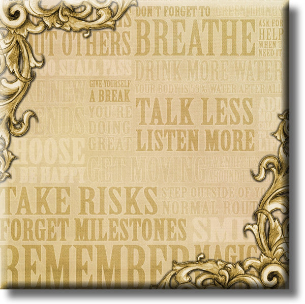 Motivational Message Life Quotes Picture on Stretched Canvas, Wall Art Décor, Ready to Hang