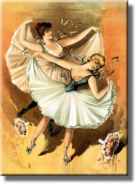 Ballet Dancers Vintage Picture on Stretched Canvas, Wall Art Décor, Ready to Hang