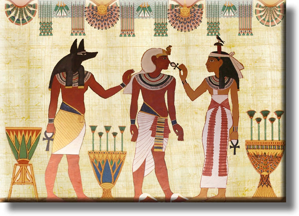 Ancient Egyptian Scripture Art Picture on Stretched Canvas, Wall Art Décor, Ready to Hang