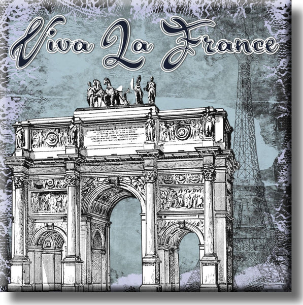 Viva La France Picture on Stretched Canvas, Wall Art Décor, Ready to Hang