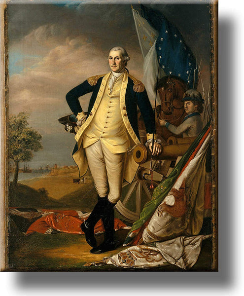 George Washington Portrait Picture on Stretched Canvas, Wall Art Décor, Ready to Hang!