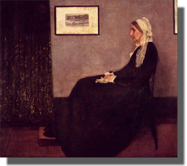 Whistler's Mother by Abbot, Wall Art Picture on Stretched Canvas, Ready to Hang!.