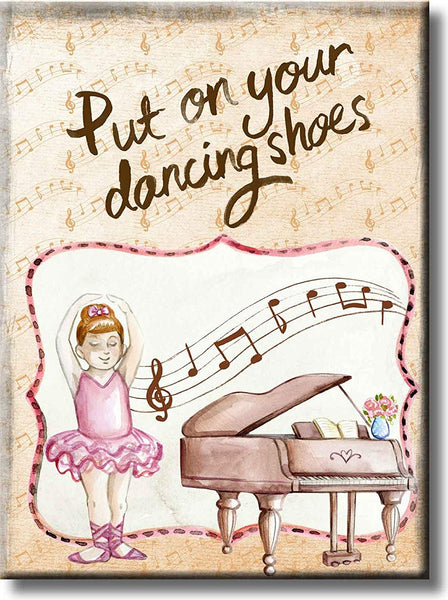 Put on Your Dancing Shoes, Dance Vintage Picture on Stretched Canvas, Wall Art Décor, Ready to Hang