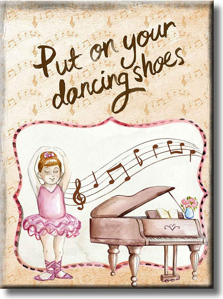 Put on Your Dancing Shoes, Dance Vintage Picture on Stretched Canvas, Wall Art Décor, Ready to Hang