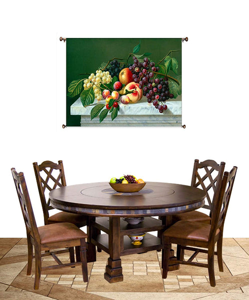 Fruits Picture on Canvas Hung on Copper Rod, Ready to Hang, Wall Art Décor