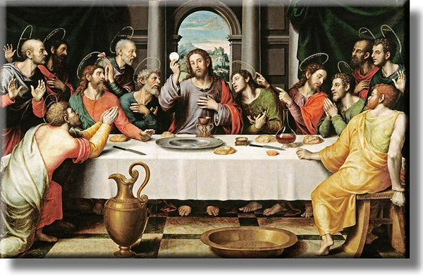 The Last Supper by Vicente Masip Picture on Stretched Canvas, Wall Art Décor, Ready to Hang!