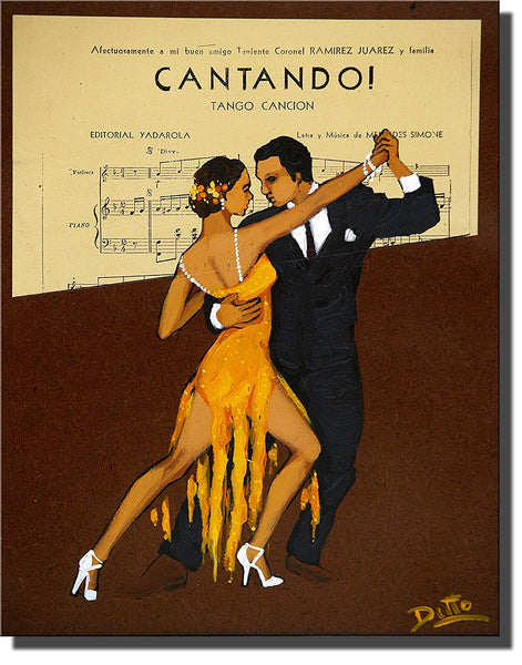 Cantando Tango Dancers, Picture on Stretched Canvas, Wall Art Decor Sign Ready to Hang!.