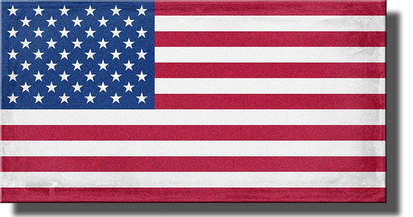 American Flag Picture, USA Flag on Stretched Canvas Wall Art Decor Ready to Hang!.