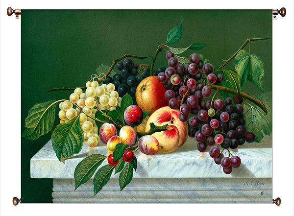 Fruits Picture on Canvas Hung on Copper Rod, Ready to Hang, Wall Art Décor